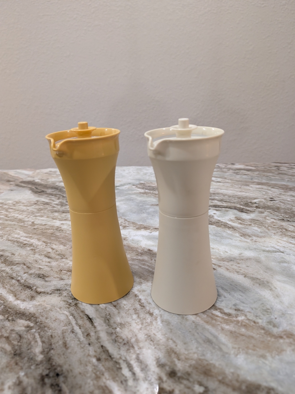 Vintage Tupperware Vinegar & Oil Cruet Salad Dressing Container Set